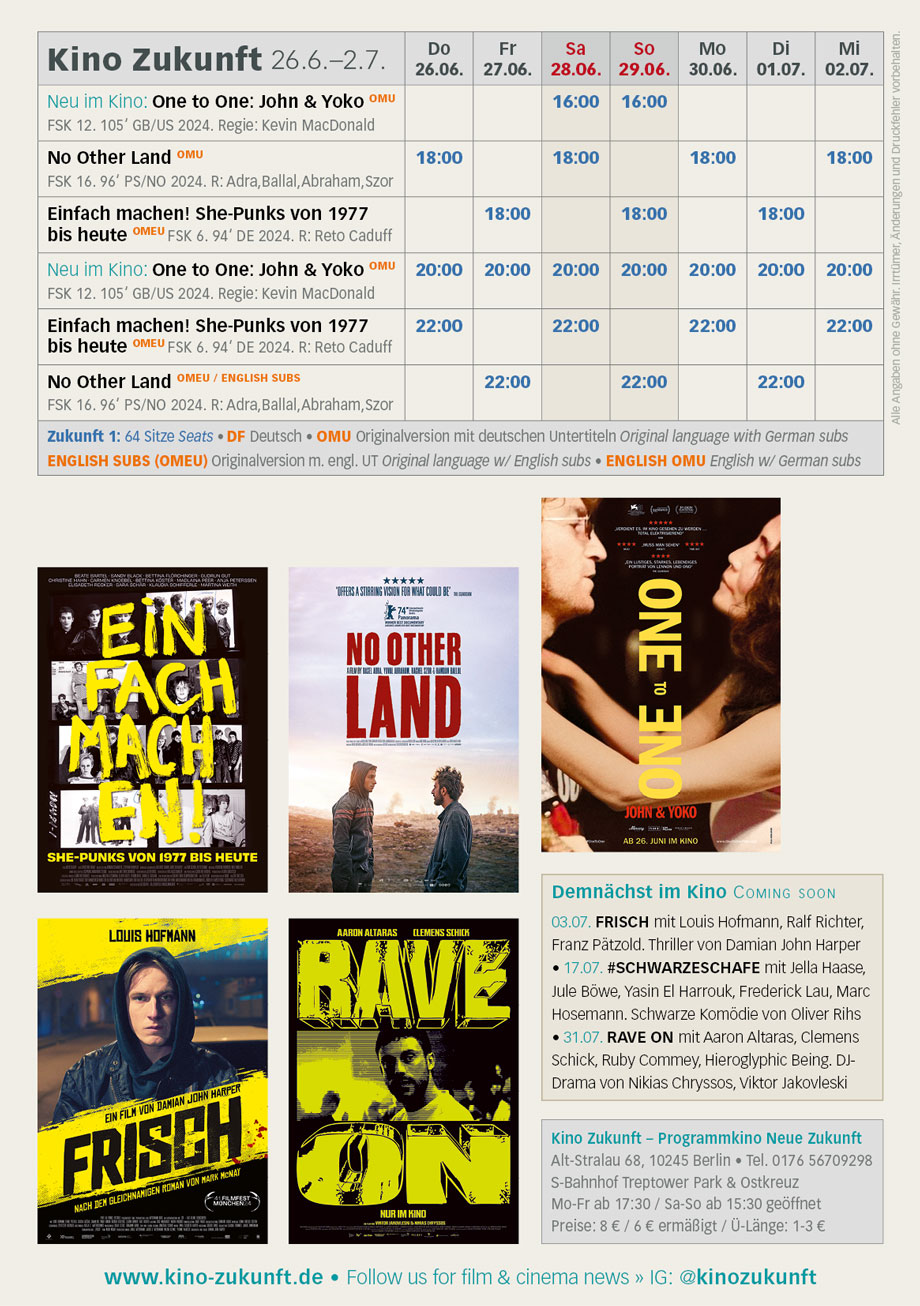 Kino Zukunft Programm KW26-2025